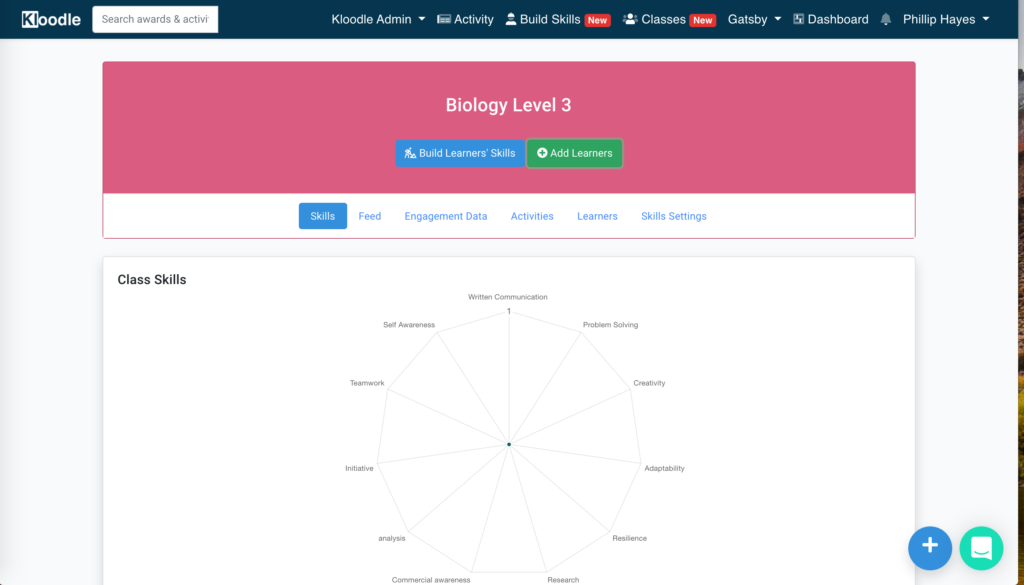 Course-specific Skills On Kloodle - Kloodle